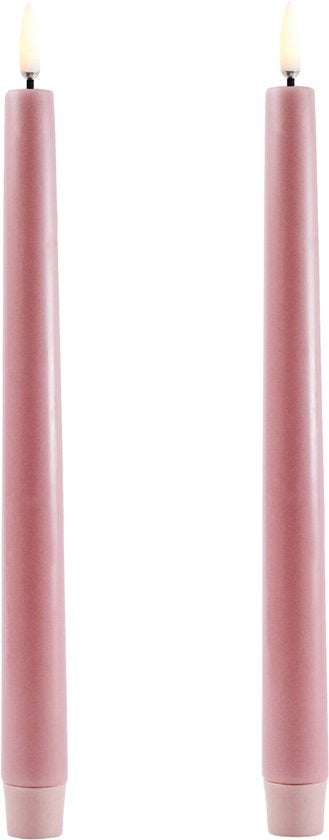 LED Kaars - 25 cm 2-Stuks - Dusty Rose