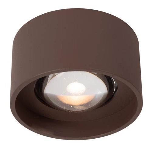 Plafondspot Buiten - LENZ Ø 11 cm LED 1x8W 2700K IP54  - Roest bruin