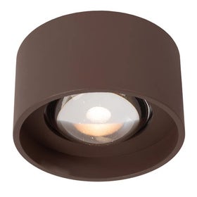 Plafondspot Buiten - LENZ Ø 11 cm LED 1x8W 2700K IP54 - Roest bruin