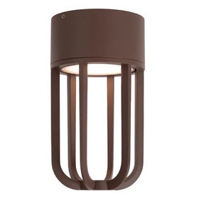 Plafonnière Buiten - WELLS Ø 10 cm LED 1x8W 2700K IP54 - Roest bruin