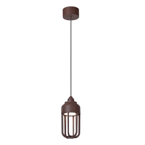 Hanglamp Buiten - WELLS Ø 10 cm LED 1x8W 2700K IP54  - Roest bruin