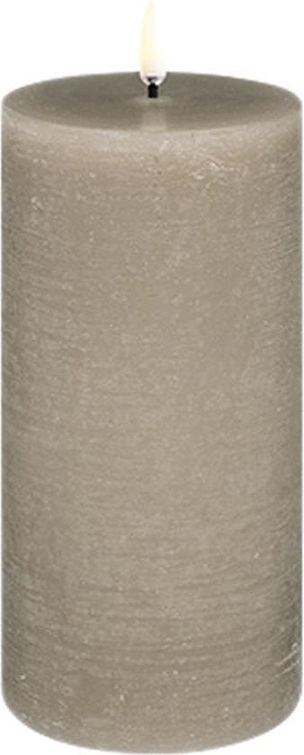 LED Kaars - 7,8 x 15 cm - Zandsteen