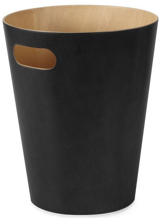 Prullenbak WOODROW CAN 2G BLK/NAT