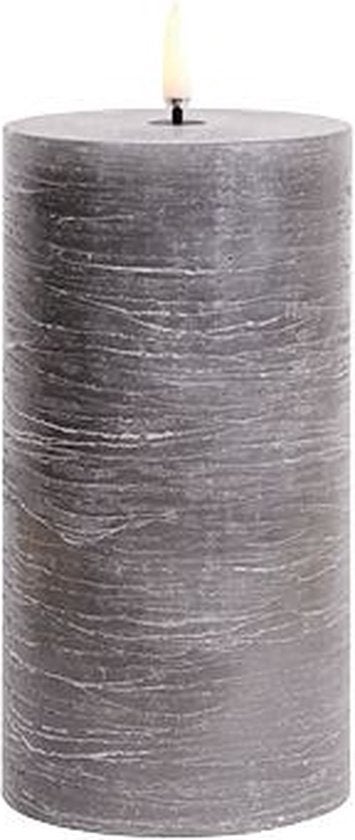 Led Kaars - 7,8 x 15 cm - Grijs