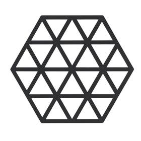Onderzetter Triangles - zwart