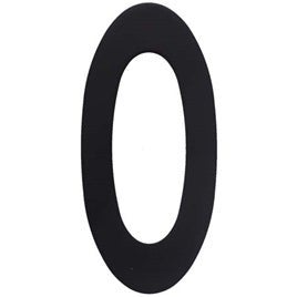 Intersteel Huisnummer 0 rvs mat zwart