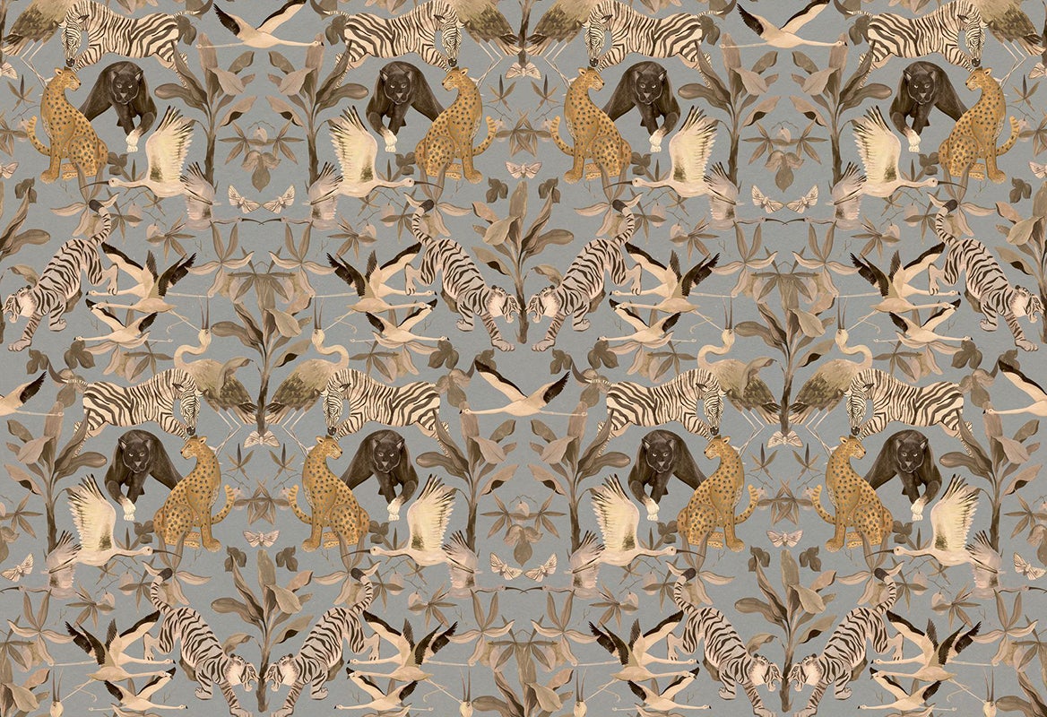 Vliesbehang - Marta Cortese Magic Animals Multicolor - 300 cm lang x 212 cm breed