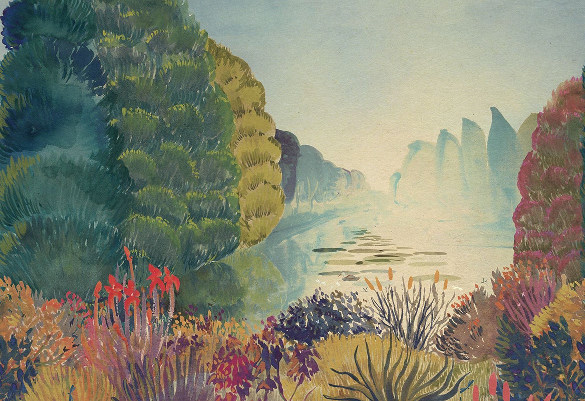 Vliesbehang - Marta Cortese Bellevue Multicolor - 300 cm lang x 318 cm hoog