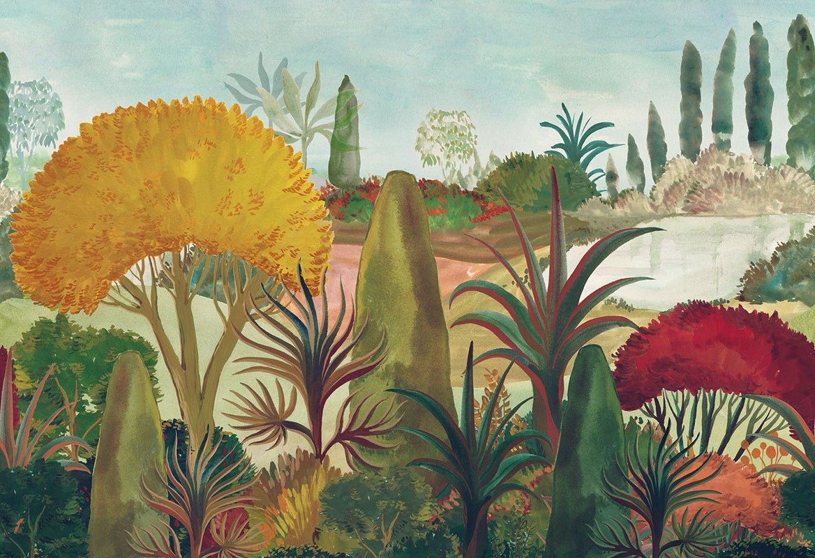 Vliesbehang - Marta Cortese Botanical Landscape MUlticolor - 300 cm lang x 318 cm breed