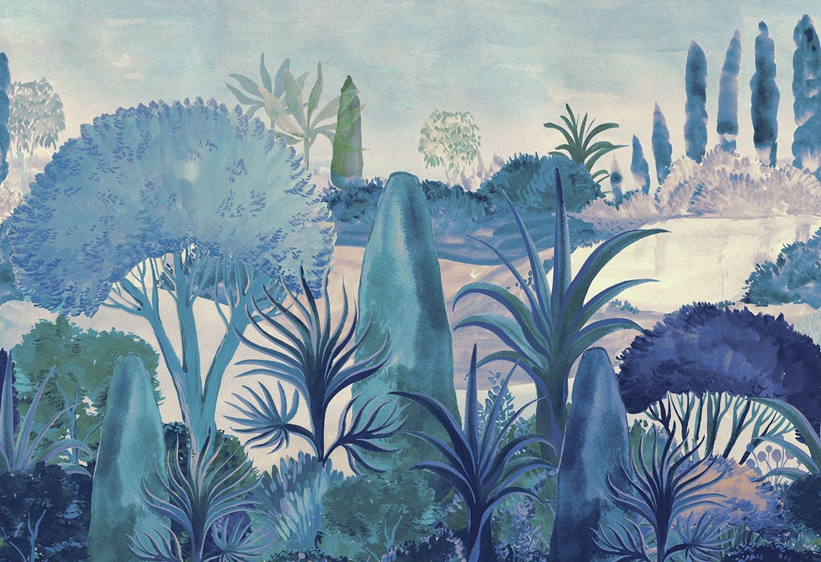 Vliesbehang - Marta Cortese Botanical Landscape Multicolor - 300 cm lang x 318 cm breed