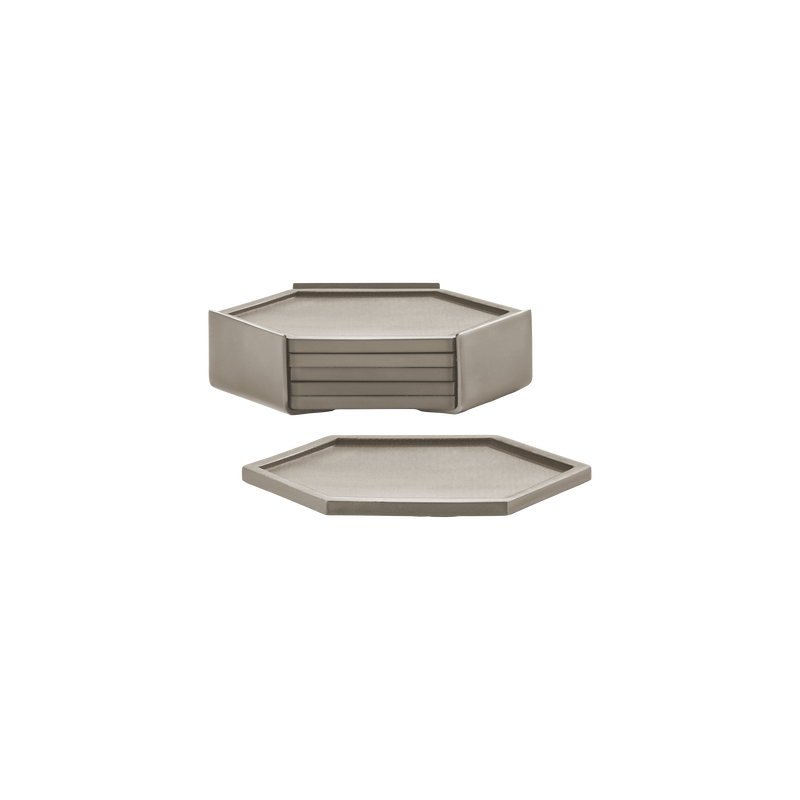 Onderzetters - Coasters Bold set van 6 stuks - Taupe