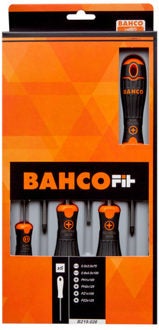Bahco fit schroevendraaierset Gleuf/Pozidriv/Phillips - 6-delig