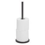 Tune Reserverolhouder vrijstaand Zwart metaal geborsteld / Zwart