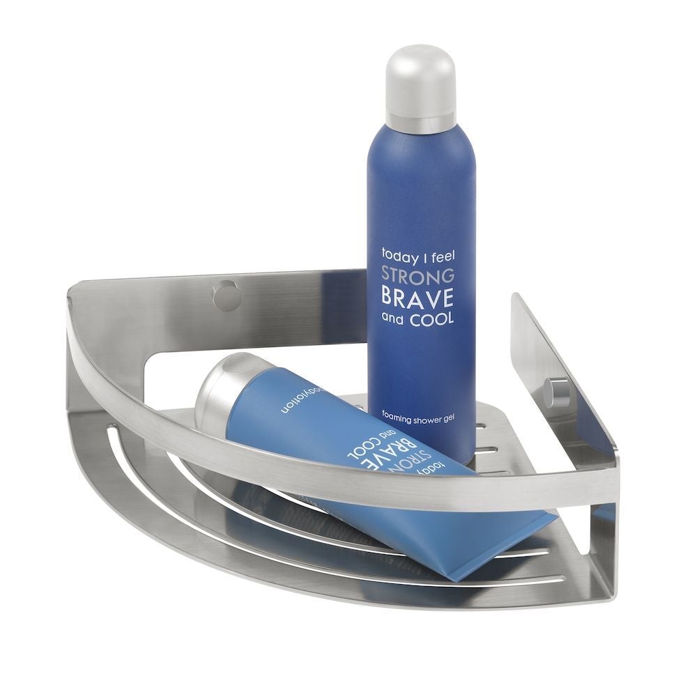 Caddy Douchemand Hoek groot RVS geborsteld