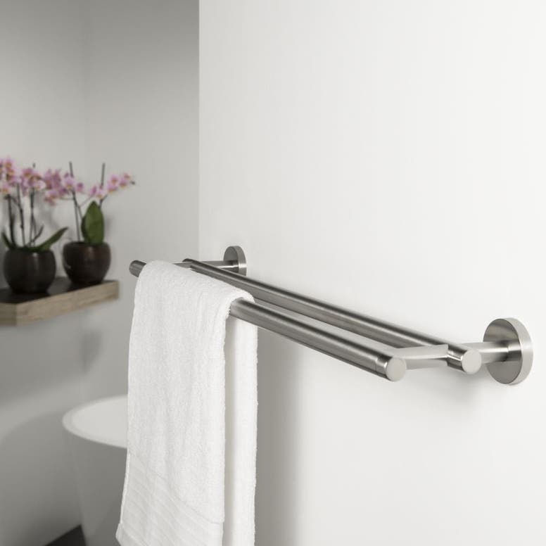 XILIMEN Dubbele Handdoekstang, 304 Roestvrij Staal Roestvast Handdoekrek voor Badkamer, Zelfklevende Handdoekhouder Organisator, Badkameraccessoires voor Wandmontage (39CM XILIMEN Dubbele Handdoekstang, 304 Roestvrij Staal Roestvast Handdoekrek voor Badkamer, Zelfklevende Handdoekhouder Organisator, Badkameraccessoires voor Wandmontage (39CM