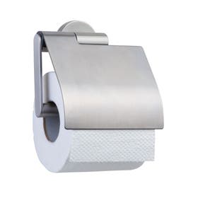 Boston Toiletrolhouder met klep RVS geborsteld