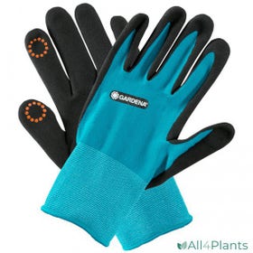 Werkhandschoen - Plant-en bodemhandschoen S - Turquoise/Zwart