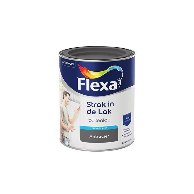 Houtlak - Strak in de lak zijdeglans 750 ml - Antraciet