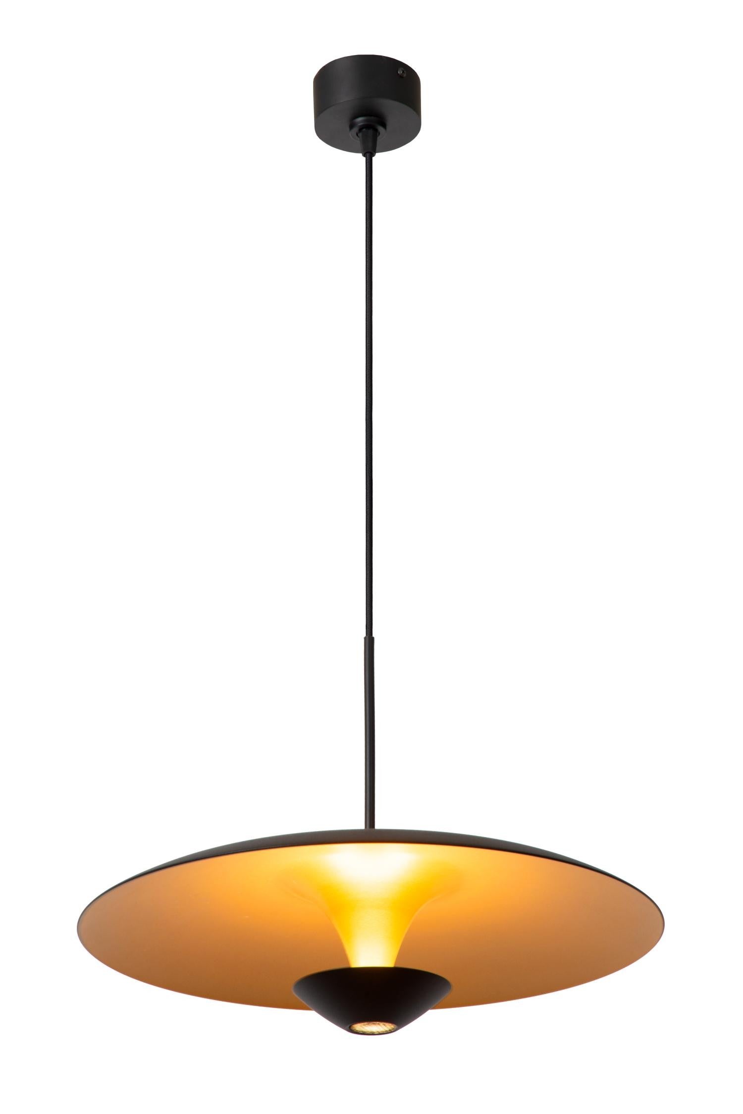 Hanglamp - Kenneth Ø40cm LED 12W 2700K - Zwart/Mat goud
