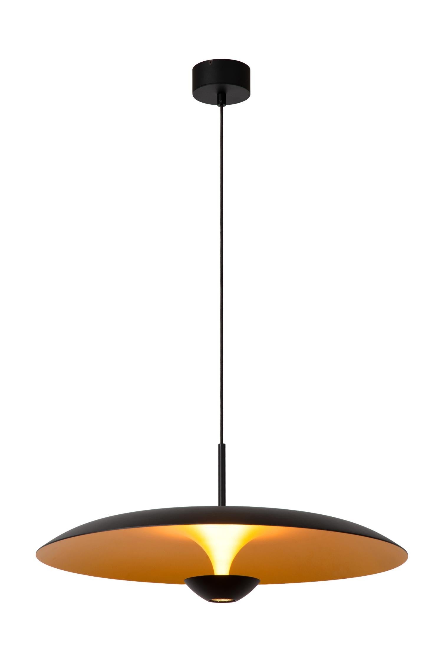 Hanglamp - Kenneth LED 16W 2700K Ø60cm - Zwart/Mat goud