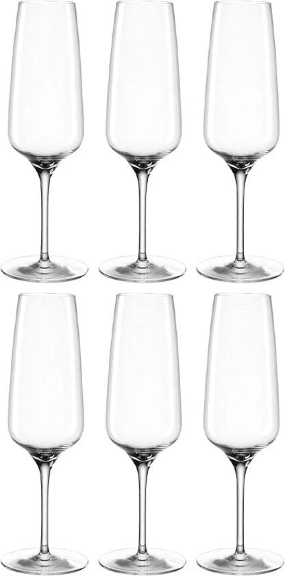 Champagneglas - Champagneflûte 240ml set van 6 glazen - Transparant