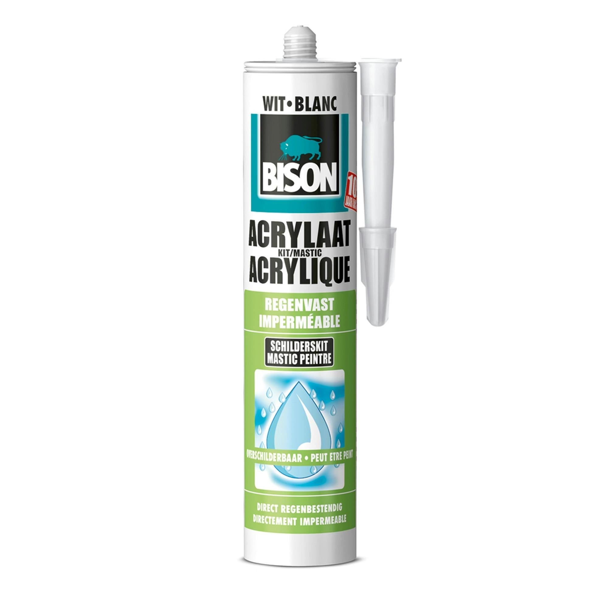 Acrylaatkit regenvast 310 ml wit