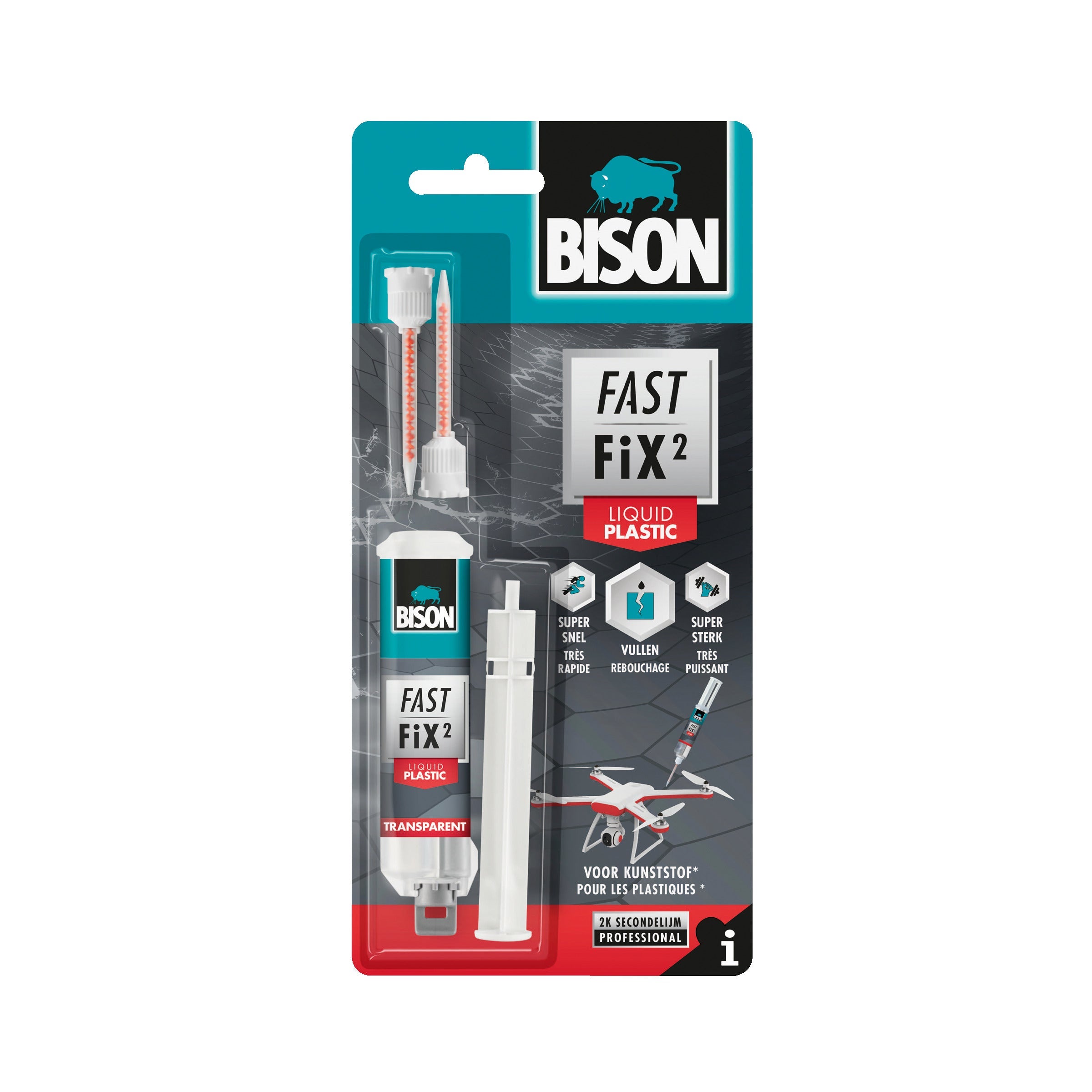 Fast fix tweecomponentenlijm plastic - 10 gram