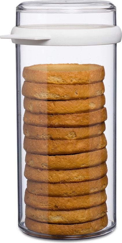 Beschuitdoos - Stora 1,9L - Wit en transparant