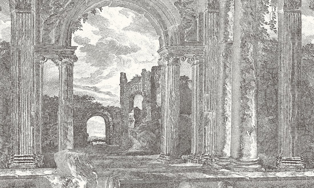 Vinyl op vliesbehang - Sculptura Rovine -  Onyx - 200 cm. x 300 cm.