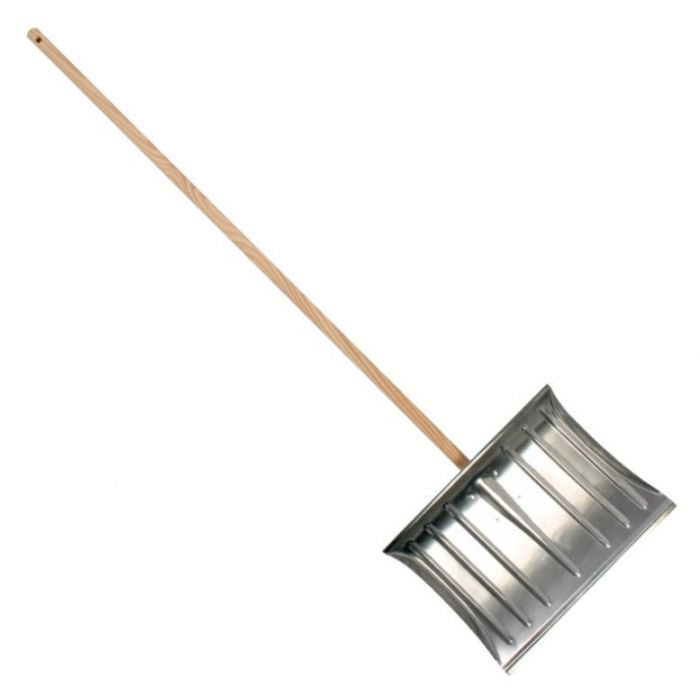 Sneeuwruimer - gebogen metaal met steel