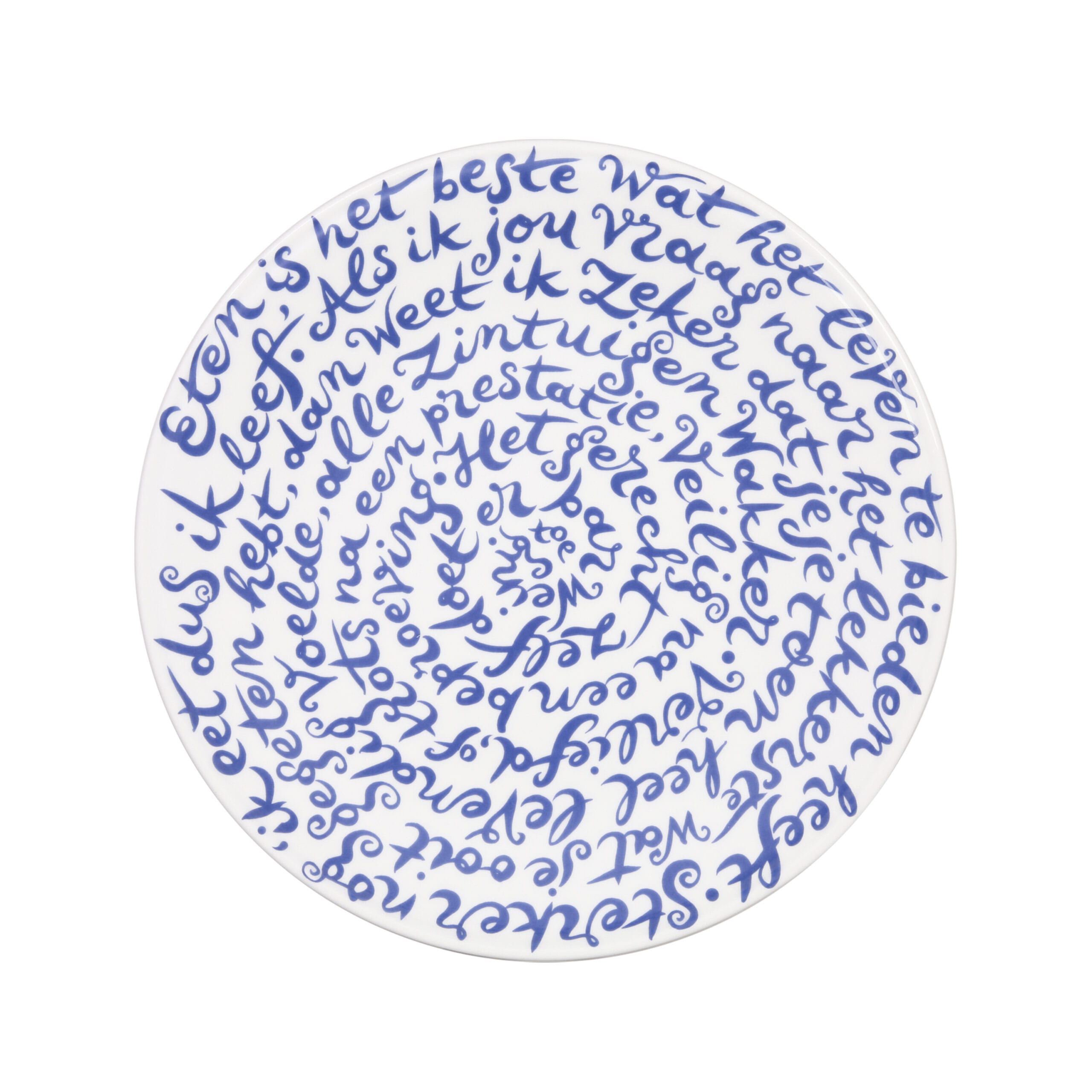 Bord - "Eten" - Royal blue