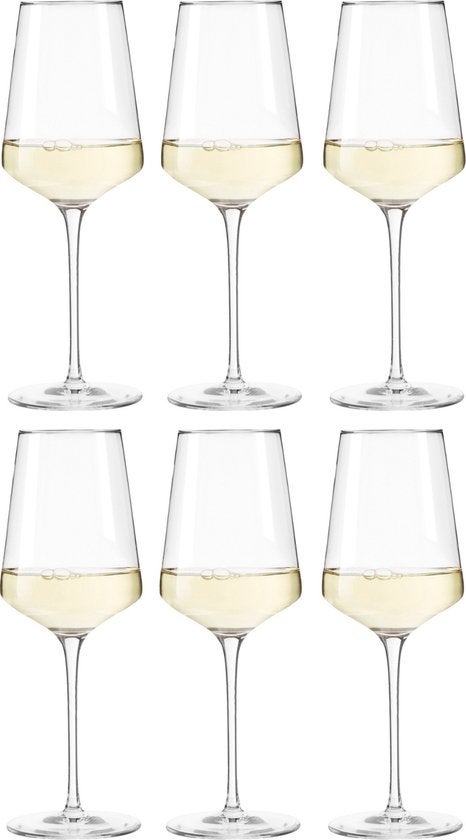 Wijnglazenset - Rieslingglas 400ml set van 6 glazen - Transparant