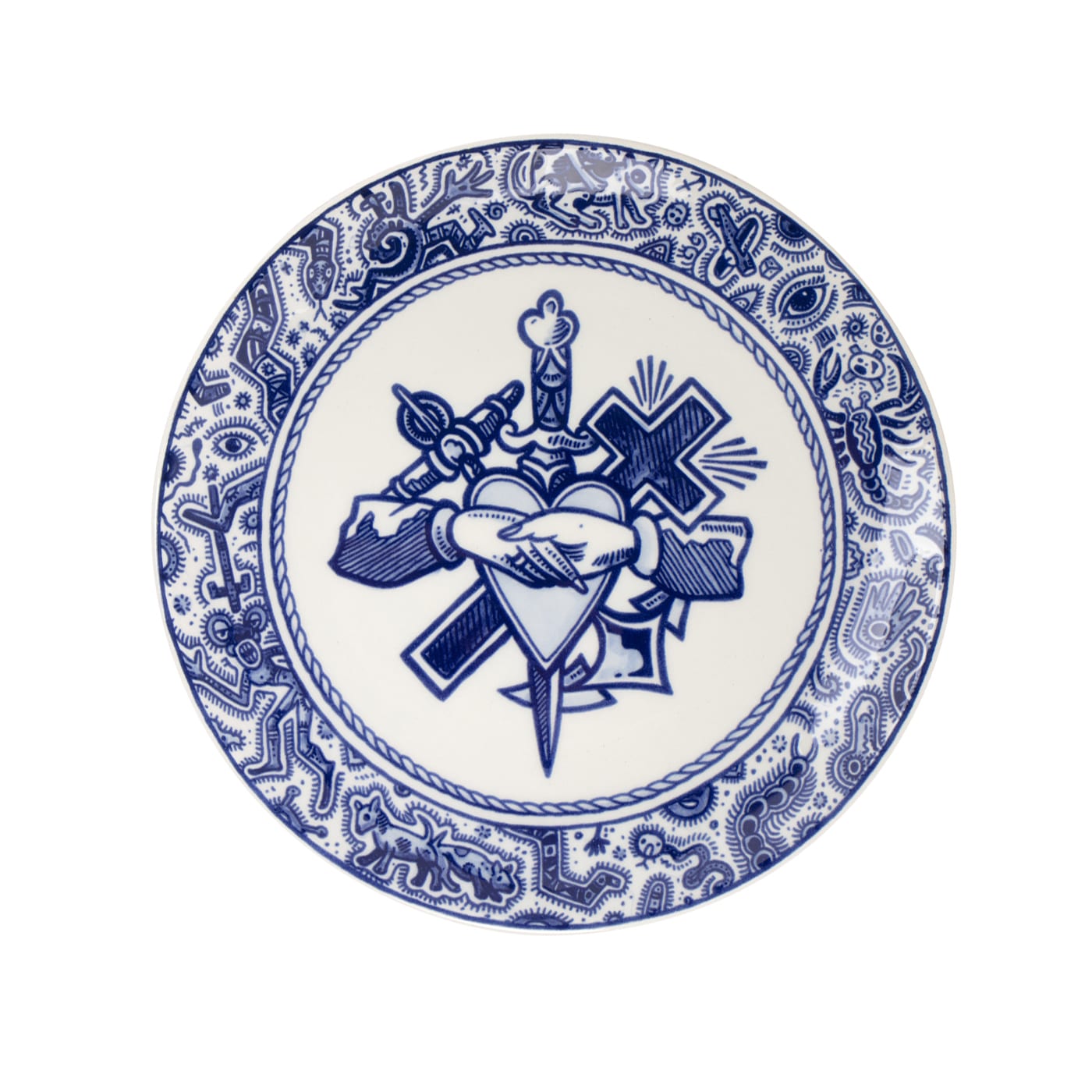 Bord - Geloof, Hoop & Liefde Schiffmacher Tattoo - Royal Blue 