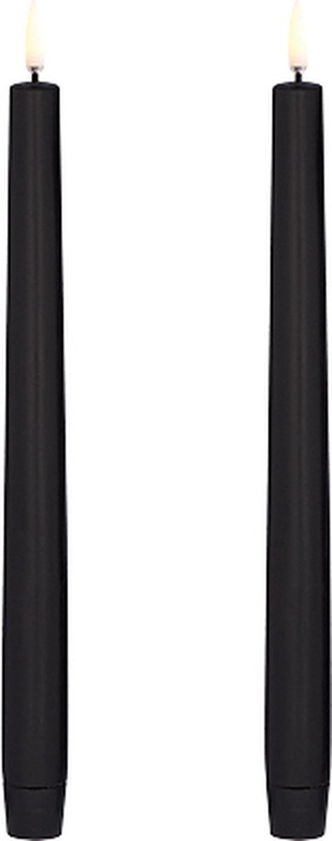 LED Kaars - 25 cm 2-Stuks - Zwart