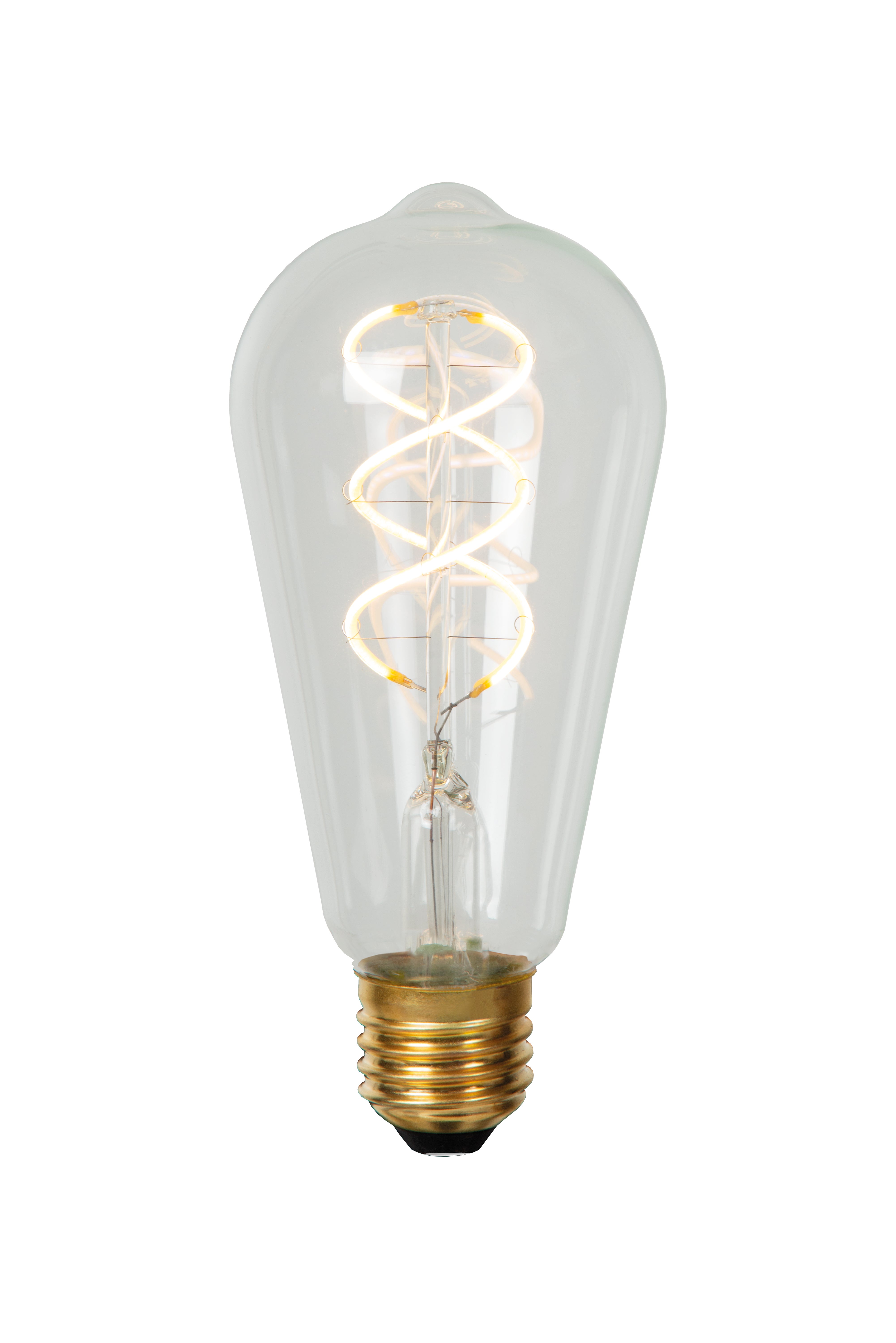 Filament lamp - ST64 Ø 6,4 cm LED Dimb. E27 1x4,9W 2700K  - Transparant