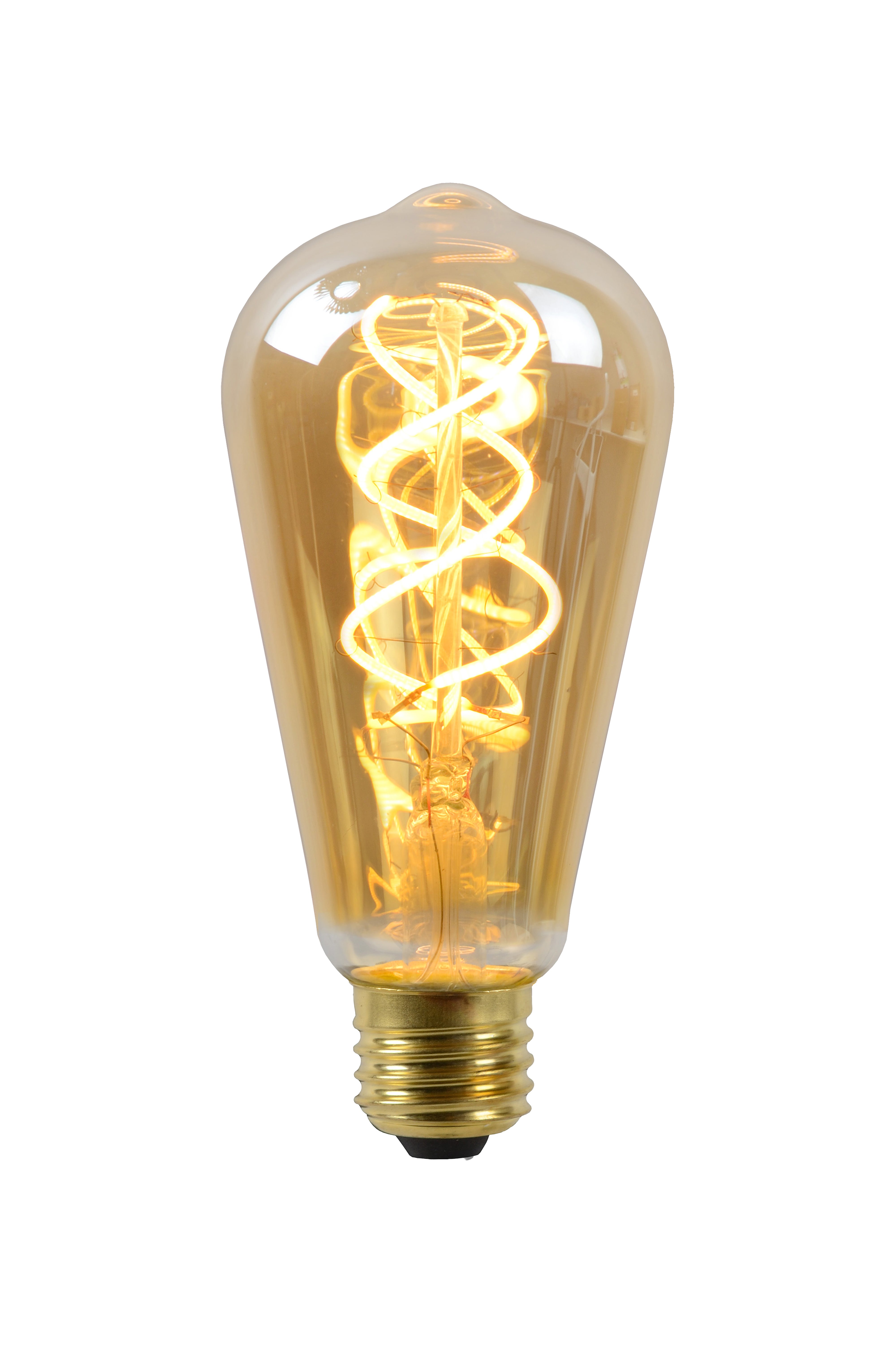 Filament lamp - ST64 Ø 6,4 cm LED Dimb. E27 1x4,9W 2200K  - Amber