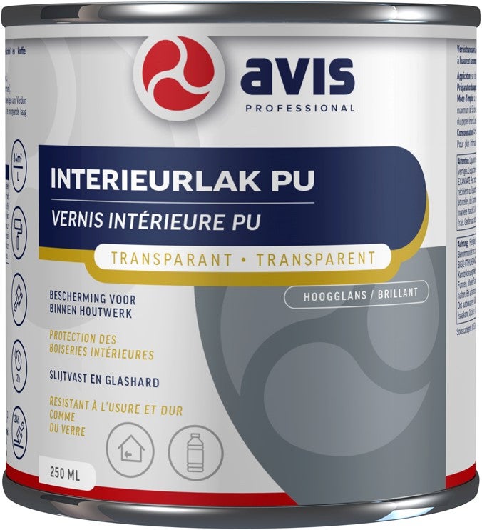 Avis polyurethane blanke lak hoogglans 250 ml