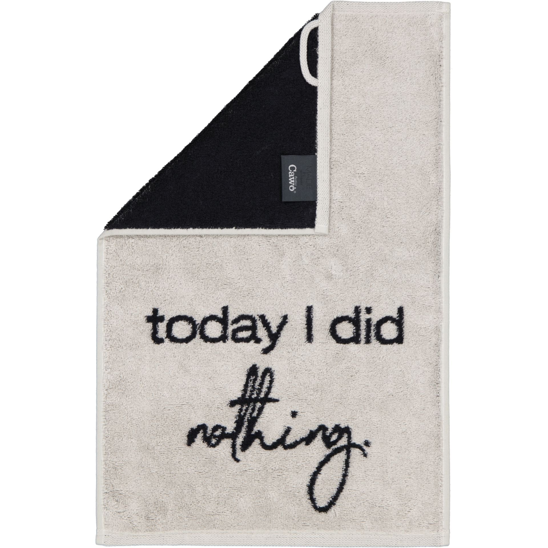 Gastendoekje - Ansichtkaart Editie Today I did nothing 30x50cm - Grijs