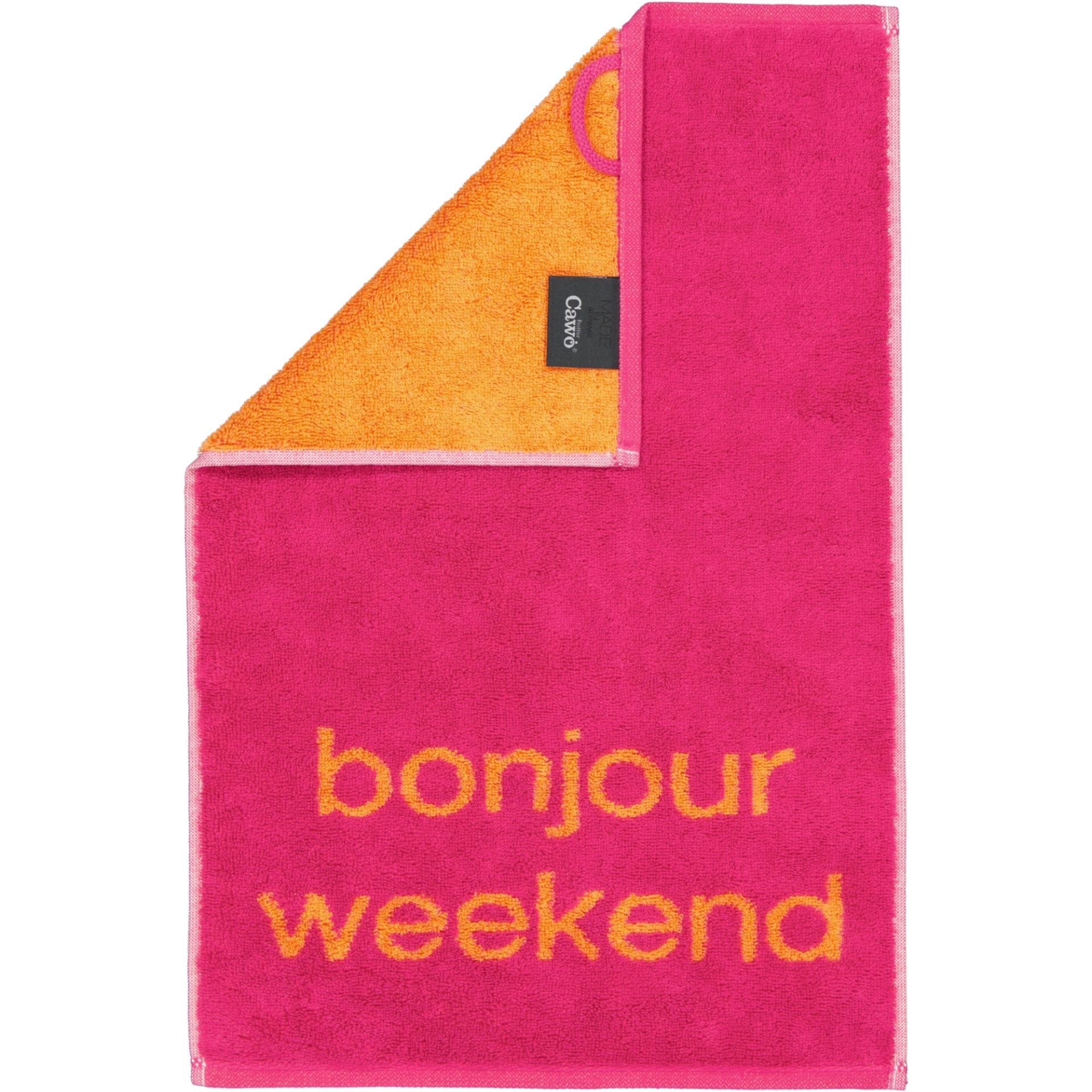 Gastendoekje - Ansichtkaart Editie bonjour weekend 30x50cm - Roze