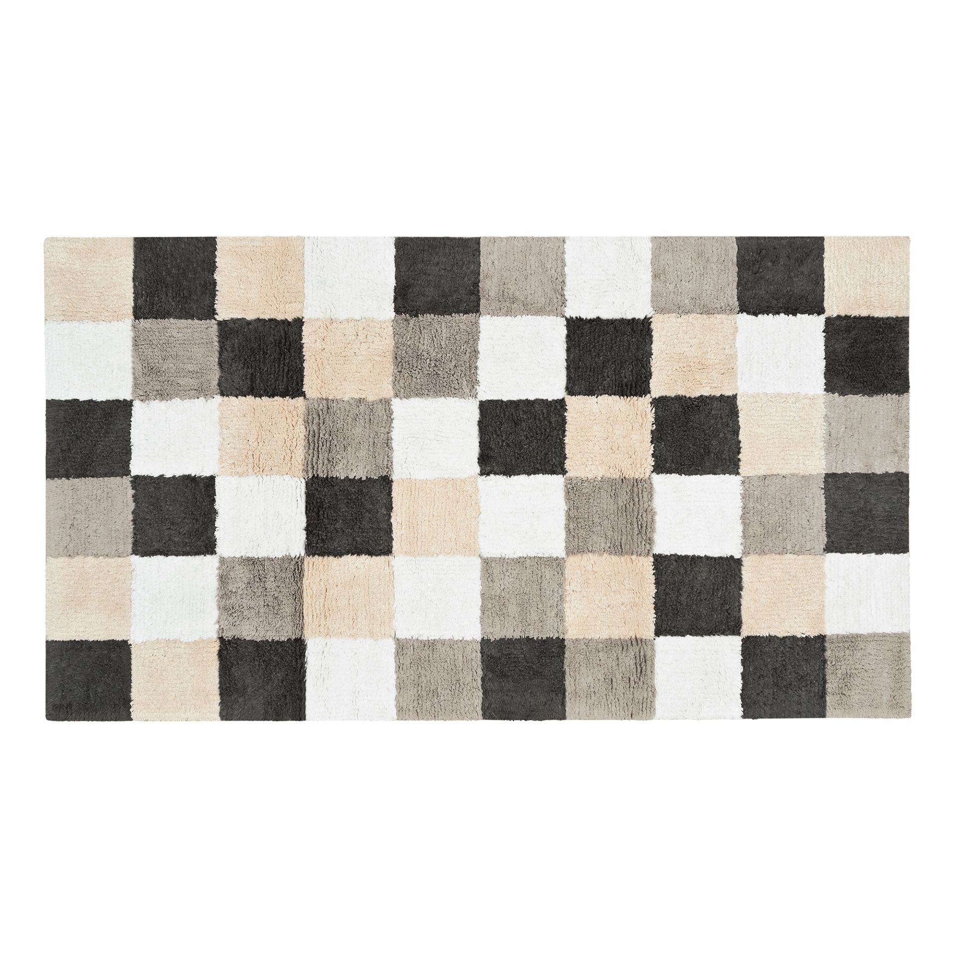 Badmat - Karo 70x120cm - Naturel