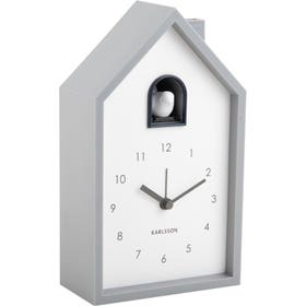 Wekker - Modern Cuckoo - Grijs en wit