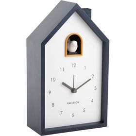 Wekker - Modern Cuckoo - Blauw en wit