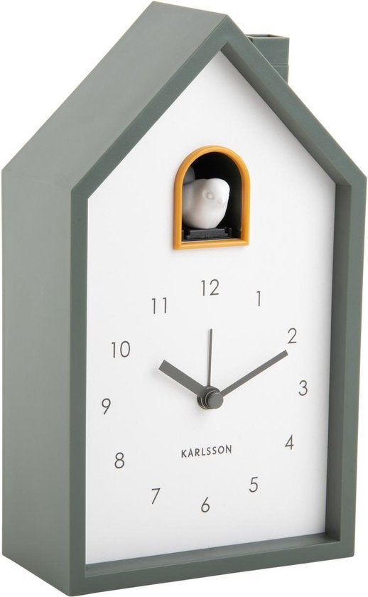 Wekker - Modern Cuckoo - Groen en wit