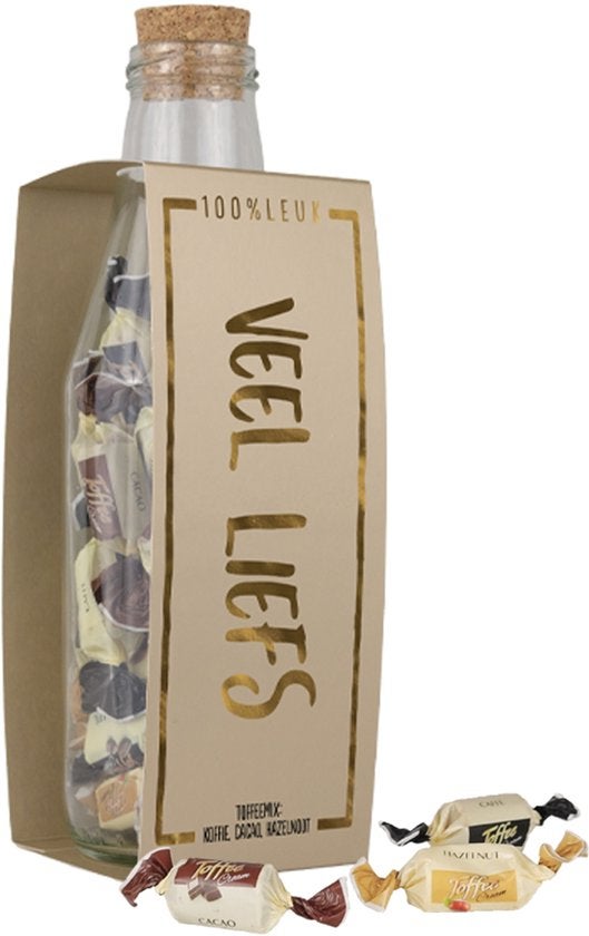 Snoepfles - Veel Liefs - Koffie, Chocolade & Hazelnoot