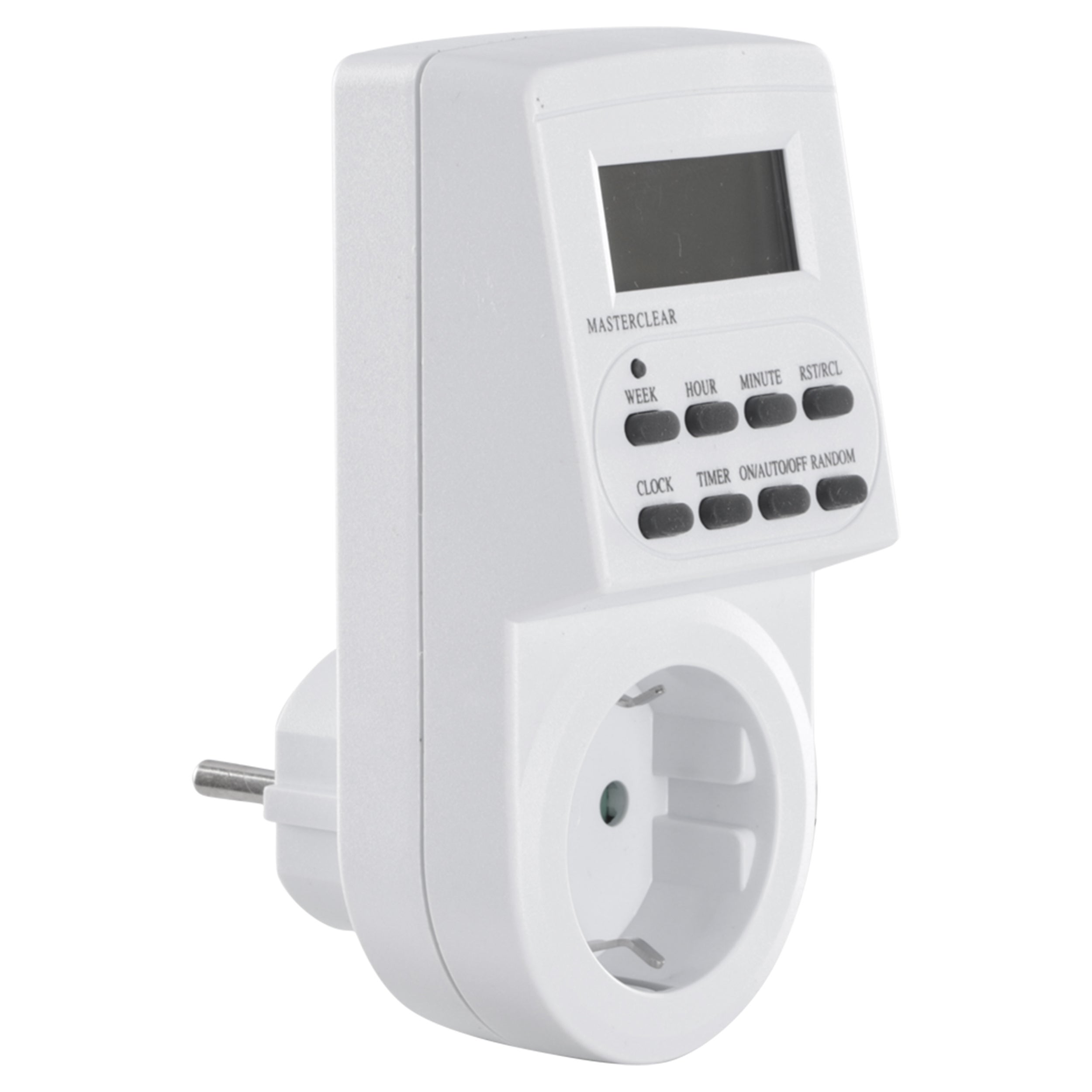 Tijdklok randaarde - digitaal - weekprogramma - 1 minuut - wit