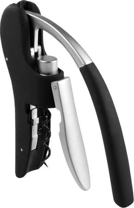 Flesopener - Kurkentrekker mini Octopus - Zwart