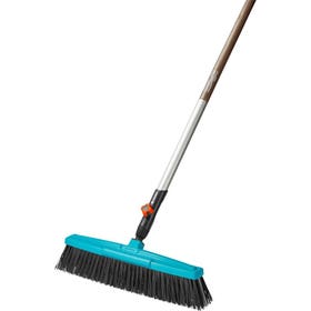 Straatbezem - Combisysteem met schraper 45cm - Blauw