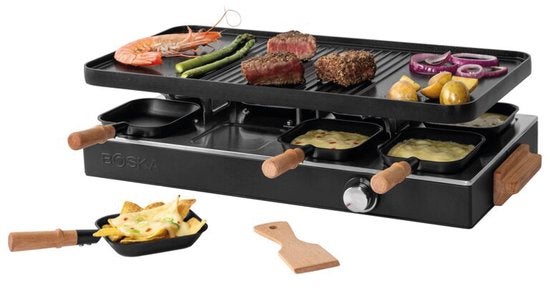 Raclette Gourmet Party - Stel voor 8 personen - Zwart 