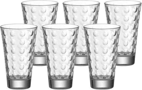 Longdrinkglas - Optic 300ml set van 6 glazen - Transparant