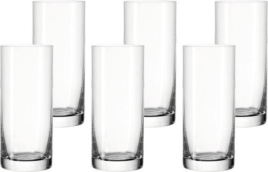 Longdrinkglas - Drinkglas 460ml set van 6 glazen - Transparant
